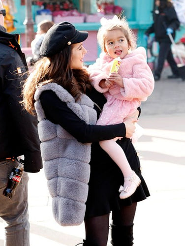 Light grey Faux fur Gilet