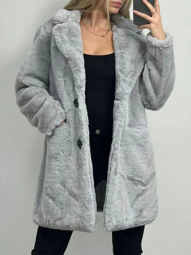 Grey soft teddy Coat