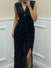 Load image into Gallery viewer, Full sequin black Dress