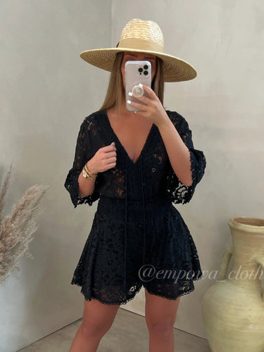 Black Billie lace Co-ord