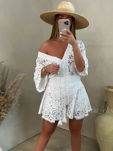 White Billie lace Co-ord