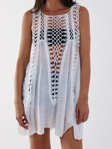 White crochet Tunic