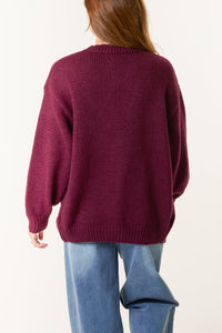 New Berry daisy Cardigan
