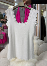 Load image into Gallery viewer, NEW Trixy edged knitted Top - 3 colours