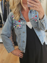 Load image into Gallery viewer, Jewelled Denim Jacket