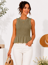 Load image into Gallery viewer, NEW Coralie khaki shirred Top