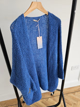 Load image into Gallery viewer, NEW Denim blue star slouch Cardigan