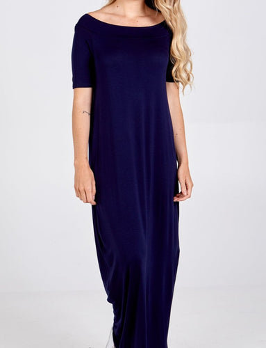 Navy bardot Maxi