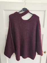 Load image into Gallery viewer, NEW plum neck detail Jumper