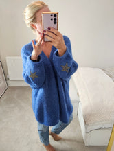 Load image into Gallery viewer, NEW Denim blue star slouch Cardigan