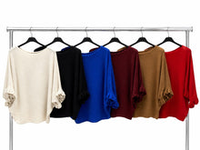 Load image into Gallery viewer, NEW Betty frill sleeve Jumper - 11 colours