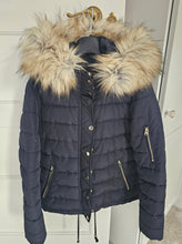Load image into Gallery viewer, Topshop Coat with fur trim - size 12