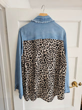 Load image into Gallery viewer, New Chelsea leopard denim Shirt