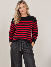Load image into Gallery viewer, Red/black nautical Jumper