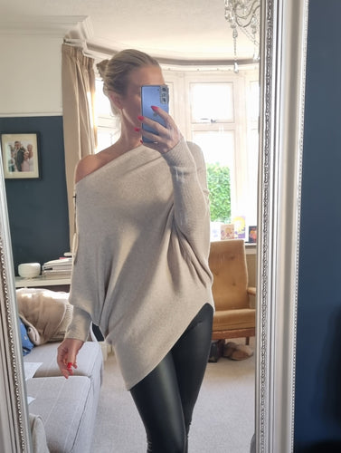 Asymmetric neck Jumper - 4 Colours