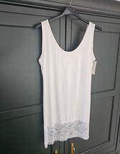 Load image into Gallery viewer, White lace trim long slip