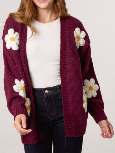 New Berry daisy Cardigan