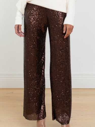 Chocolate full sequin Trousers