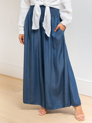 Denim wide leg Trousers - 2 shades