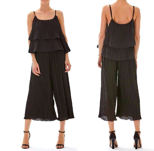 Black frill two piece Suit
