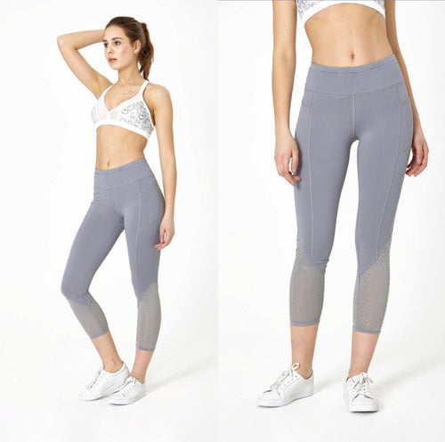 Grey laser cut Gym leggings