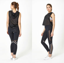 Load image into Gallery viewer, Black reflective Gym/running Leggings