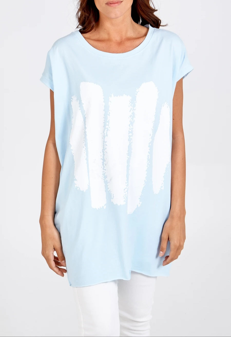 Light blue two pocket Top