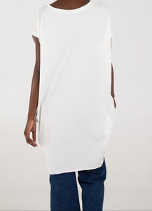 Cream metallic star Top