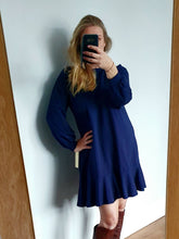 Load image into Gallery viewer, Navy Frill casual Dress