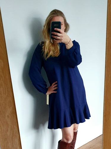 Navy Frill casual Dress