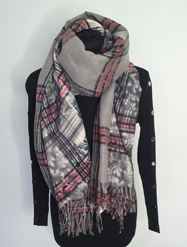 Grey wool blend Scarf