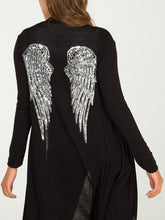 Load image into Gallery viewer, Black angel wing fine Cardigan