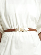 Load image into Gallery viewer, Tan metal clasp Belt