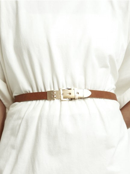 Tan metal clasp Belt