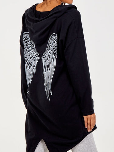 Black Angel wing Hoodie