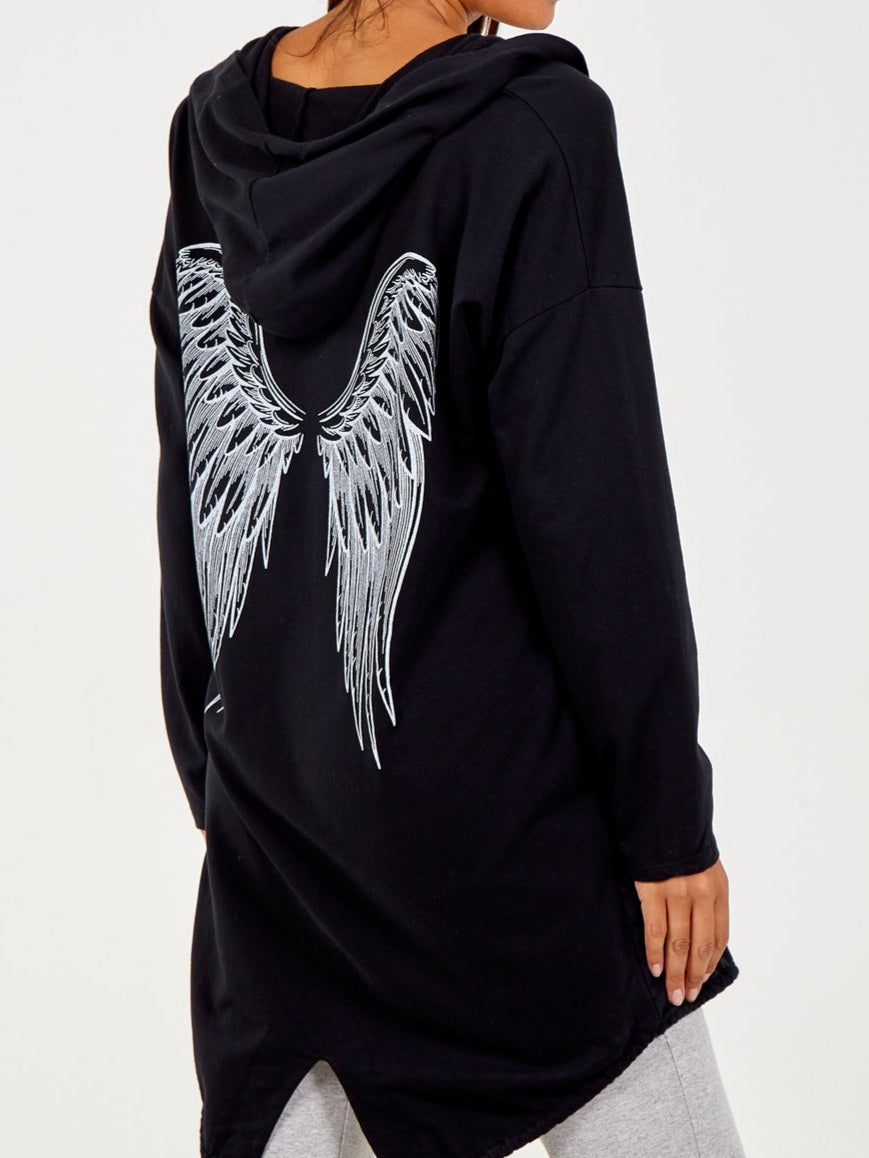 Black Angel wing Hoodie