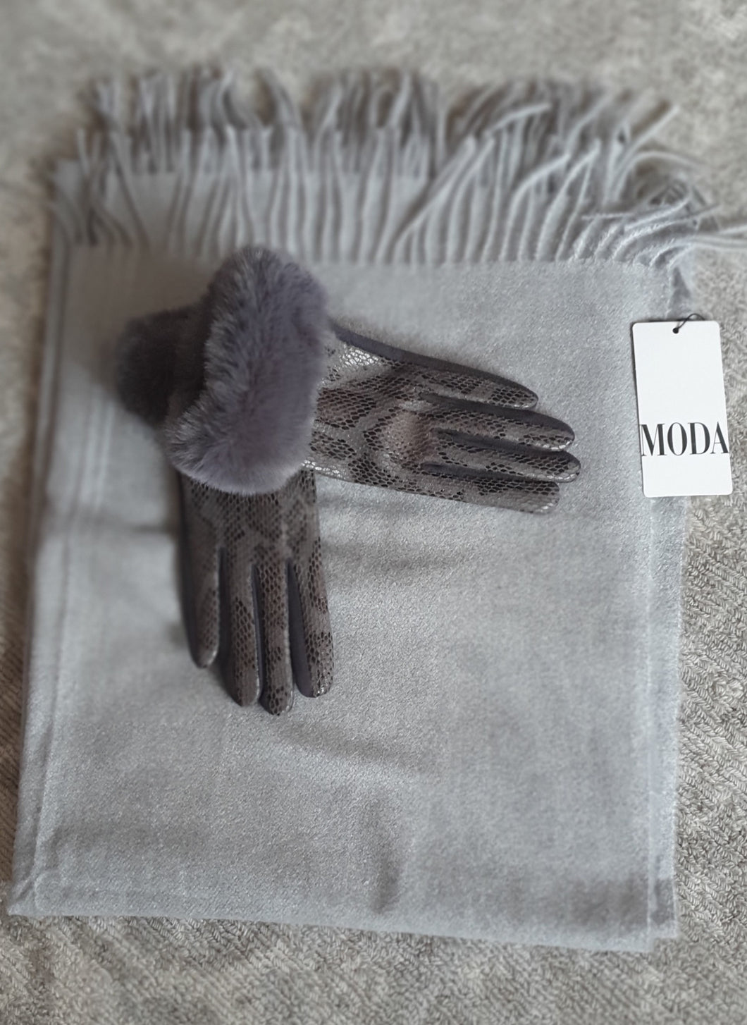 Grey Wool blend Scarf