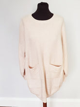Load image into Gallery viewer, Cream front pocket Jumper