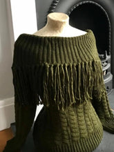Load image into Gallery viewer, Khaki fringe Jumper