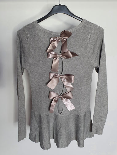 Grey bow Jumper