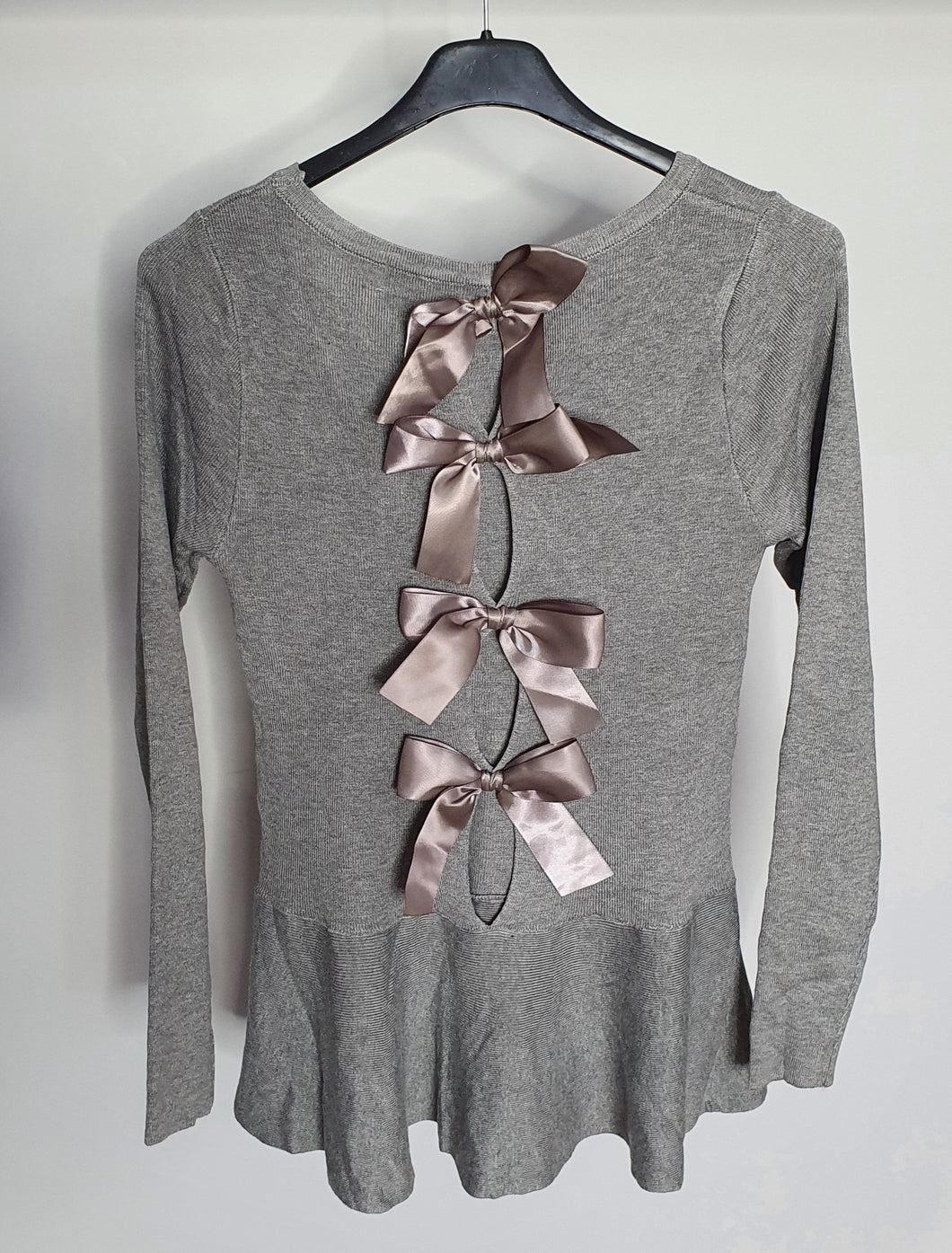 Grey bow Jumper