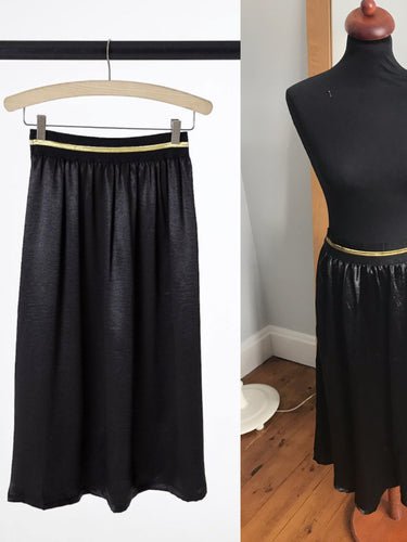 Black Maxi skirt with gold detail