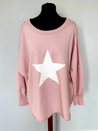 Dusty pink Star Sweatshirt