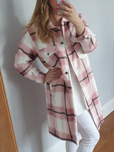 Load image into Gallery viewer, Pink checked Shacket