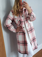 Load image into Gallery viewer, Pink checked Shacket