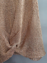 Load image into Gallery viewer, Rose gold metallic woven Top