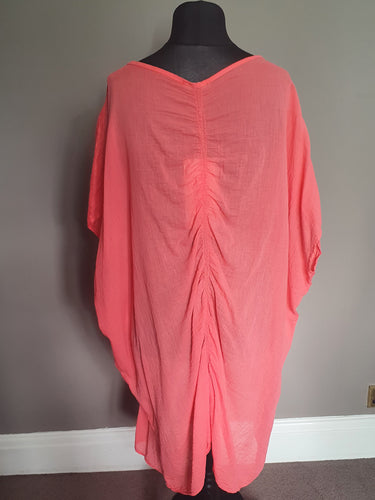 Coral oversize detail Top