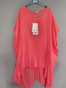 Coral oversize detail Top