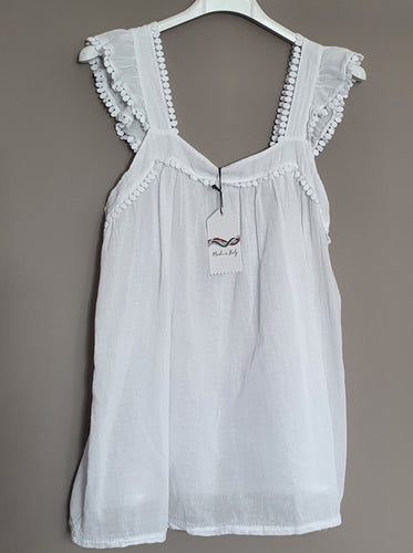 White detail Top
