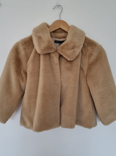 Soft camel faux fur bolero Jacket